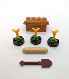 LEGO 21114 Minecraft Lot - Minifigures: Steve, Skeleton & Reddish Brown Cow (min