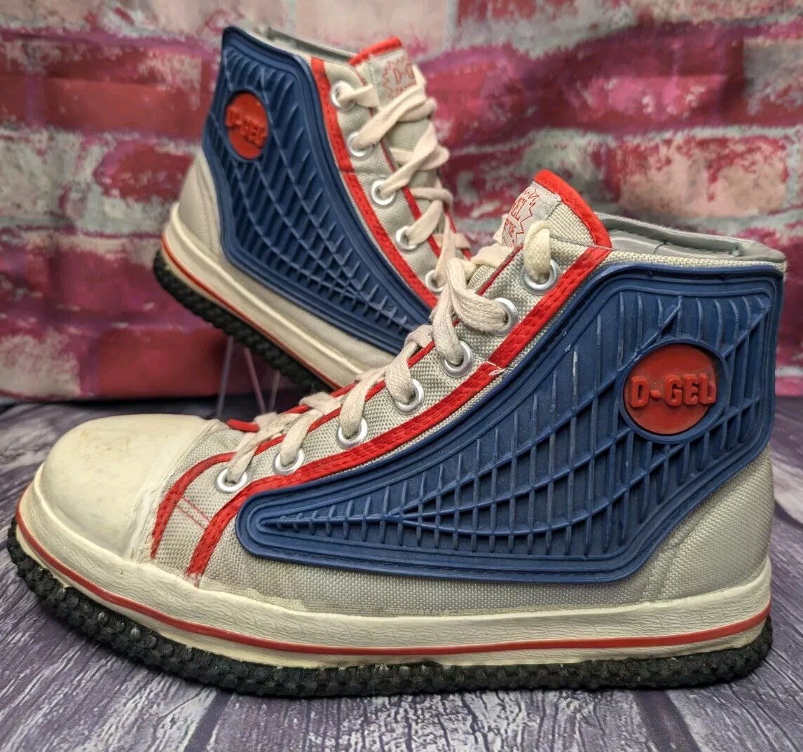 D-Gel Broomball Safety Toe Hi Top Vintage Shoes Unisex Mens Size 7