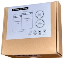 2 PACK Caregiver Pager, METAK SOS Alert Button Nurse Call System for Seniors,