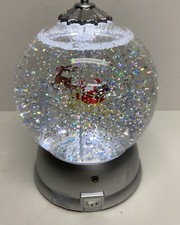 Lighted Snow Globe With Spinning Santa Claus Battery Operated Christmas Decor