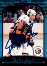 Taylor Pyatt Signed Auto 2000-01 Topps Premier Plus card New York Islanders