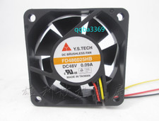 for Y.S.TECH FD486025HB 60 25 6CM 0.09A 48V cooling fan 3 wire 3pin qqa