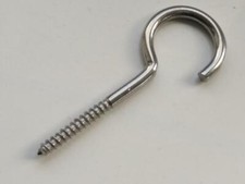 A4  STAINLESS STEEL HEAVY DUTY  SCREW  HOOK-  MARINE