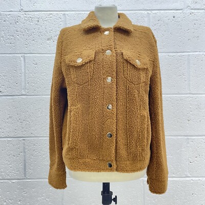 Wool Long Borg Shacket ASOS DESIGN Bonded Borg Shacket In Cream