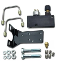 Universal Black Adjustable Prop Valve / Dist. Block Kit, 3/8-24 & 1/2-20 Ford MC