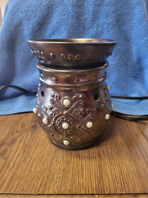 Scentsy Margot Pearl Bronze Metallic look Wax Warmer  Retired