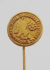 MRKOPALJ 1944. Partisan Memorial, World War II Croatian vintage pin KASUN 1960s