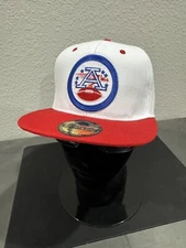 AFL Retro Original Shield Logo Snapback White & Red Cap Adult Size Hat NEW 🏈