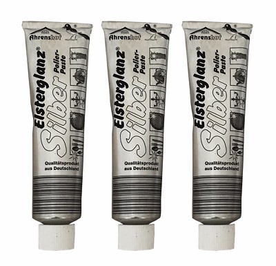 3 x 150ml Elsterglanz Original Silber Polierpaste Glanz für alle Silberteile