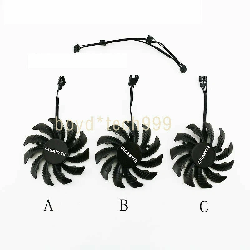 For Gigabyte T128010SU GTX1060 GTX1070 1080 N960 P104 Graphics Card Fan - Image 2 of 4