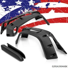 Fit For 97-06 Jeep Wrangler TJ 7" Wide Black Pocket Extended Fender Flares 6PCS