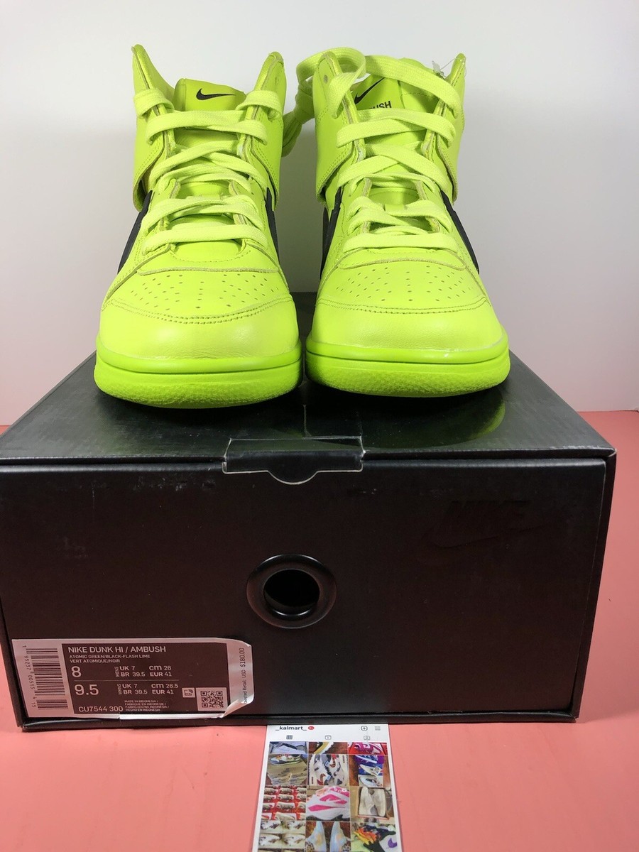 Nike High-Top dunk Swoosh Ambush (CU7544 300) no box size 8 Size 8 - Nike Dunk High AMBUSH Flash Lime CU7544-300 | eBay main image 4