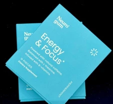 Neuro Gum L-theanine B-12 Nootropics Caffeine 2pk 18 pcs Boost Energy & Focus