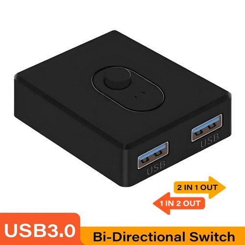 USB3.0/2.0 Switcher Bi-Directional USB Switch 2 in1 Out / 1 in 2Out USB Switcher - Picture 6 of 26