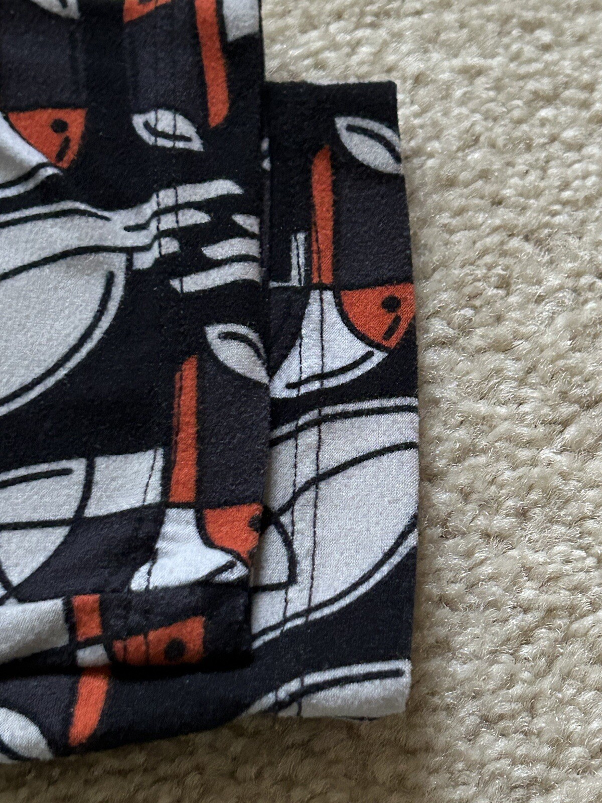 ALTRA Leggings TC Lularoe alti e curvy nero rosso bianco art deco uccellino tucano