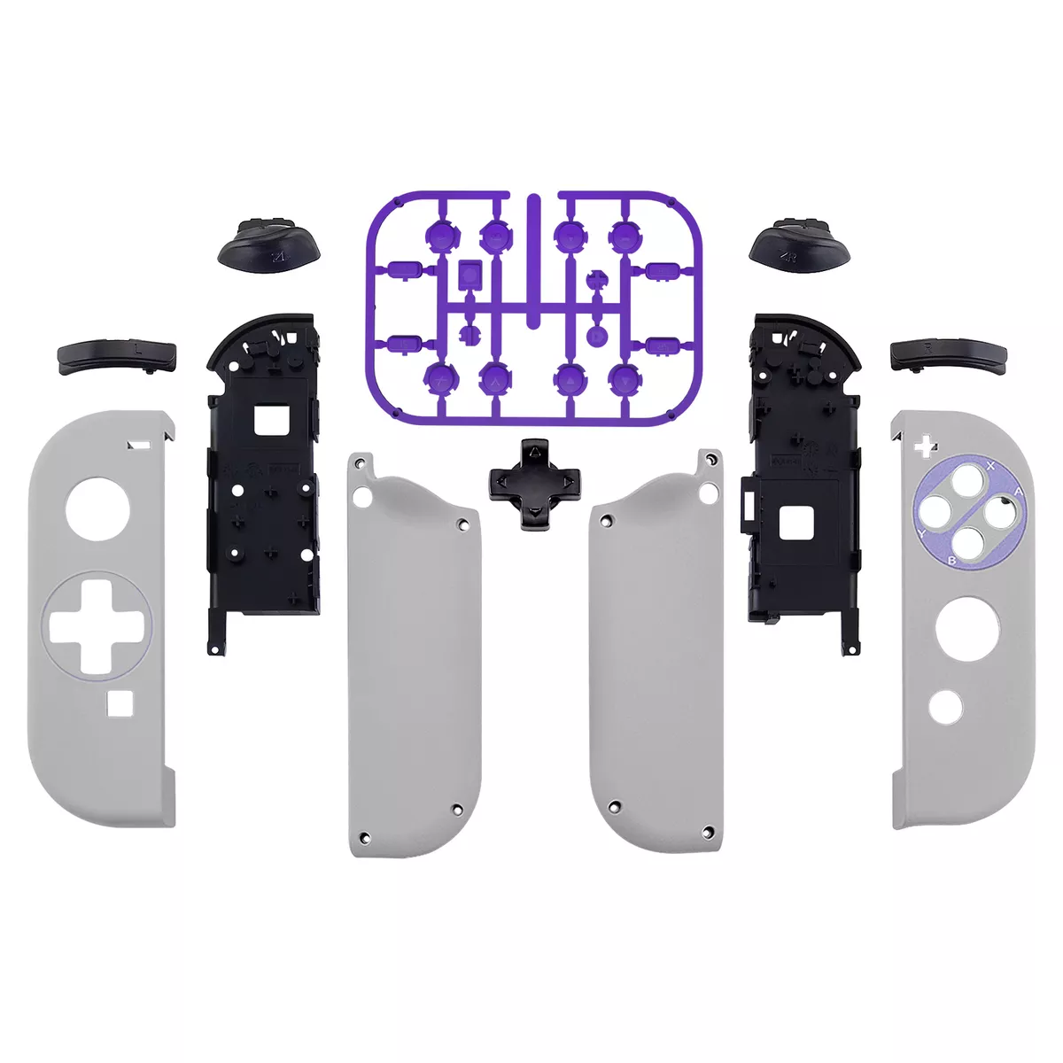 Retro SNES Patterned Dpad Housing Shell With Buttons for Nintendo Switch Joy  con