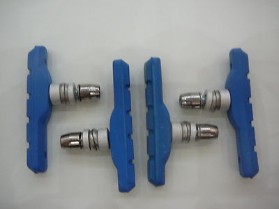2 PAAR Tokara blau Fahrrad MTB V Bremsblöcke Pad Schuh 70 mm Paar mit Bolzen