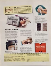 1950 Print Ad Monsanto Chemicals & Plastics Many Industries Profit St Louis,MO