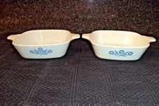 Set Of 2 Vintage Corning Ware Blue Cornflower Petite Pans  P-41