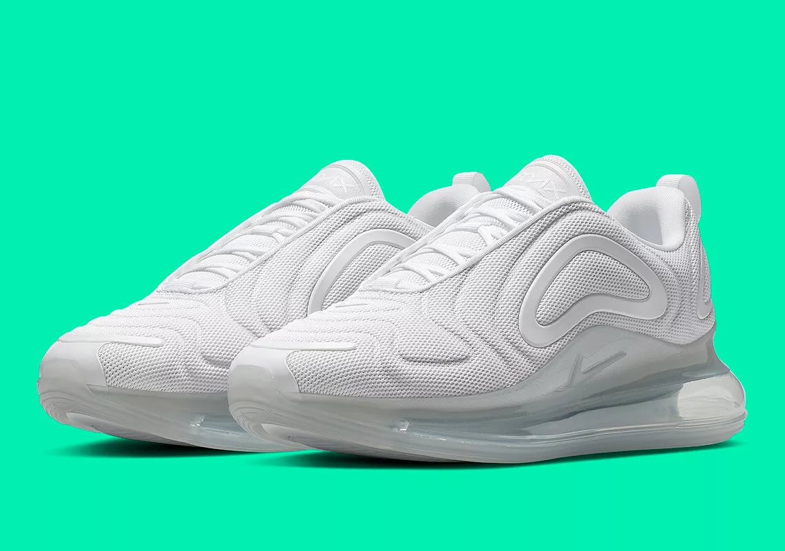 Nike Air Max 720 Triple White Metallic Platinum AO2924-100 Mens 13 Running Shoes