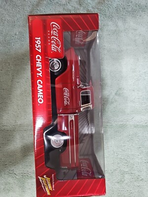 Coca-Cola 1957 Chevy Cameo, 1:18 Scale Johnny Lightning Die-cast New in Box