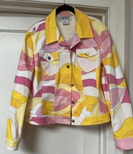 Vintage Carlisle Mod Jacket Yellow Pink Fits L XL