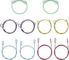 10 PCS Colored Stainless Steel Tethers,Lanyard Cables,Lock Cables