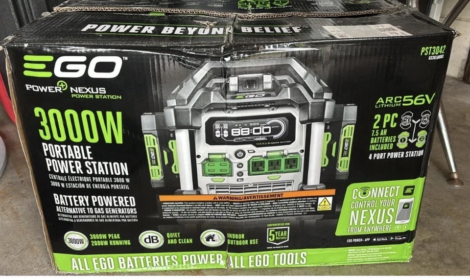 EGO PST3042 POWER+ 3000W NEXUS PORTABLE POWERSTATION OHNE BATTERIEN! Wie PST3040