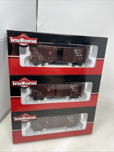 3x vagones de carga InterMountain HO Pacific Western CP Railway 40' funcionamiento especial 1108-3A | Condition: New