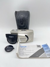 Olympus Stylus Zoom 80 Wide DLX 35mm Film Camera w/ Remote Shutter - Tested