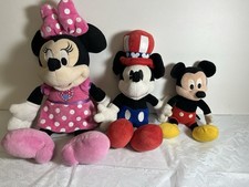 Lot of 3   Disney Mickey Mouse  Minnie Mouse Plush Toy Plush Collectible H32h