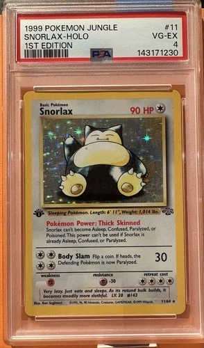 Pokémon TCG Jungle Snorlax 11/64 Holo Rare 1st Edition PSA 4