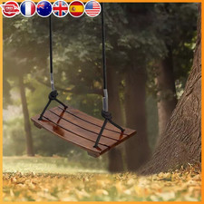 Solid Wood Swing One Seat Simple Swing Adjustable Rope Length Curved Swing Outdo