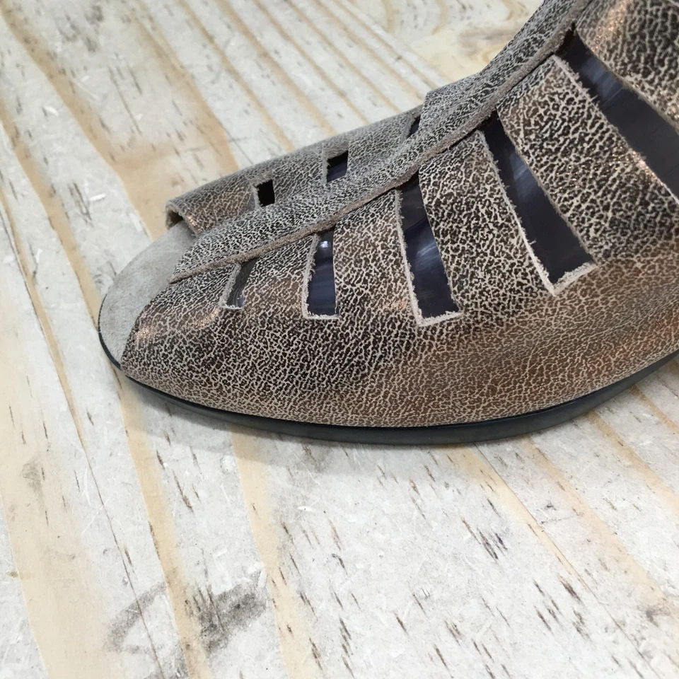 Sandalias Munro Americanas Para Mujer 11M Abby Slingback Dorado Punta abierta Informales Tacones Cono Foto 3 de 4