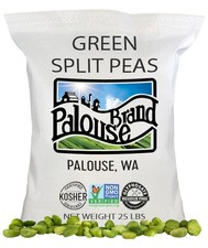 Certified Glyphosate Residue Free Palouse Brand Bulk Green Split Peas, 25 LBS