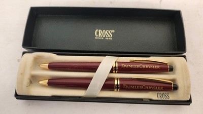 Cross Radiance Burgundy Pen Pencil Set 801-4 Daimler Chrysler Adv.