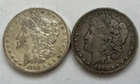 Morgan Silver Dollars: 1890-CC (EF-Details) & 1893-CC (VF-Details)