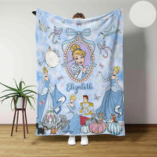 Personalized Disney Princess Cinderella Fleece Blanket