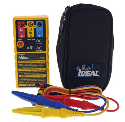 IDEAL Electrical 3-Phase Motor Rotation Tester, Checks Phase Sequence, Motor Rot