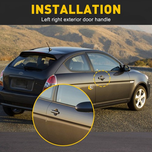2PCS FRONT L&R EXTERIOR DOOR HANDLE FIT 2006-2011 Hyundai Accent 82650-1E000 US - Picture 7 of 8