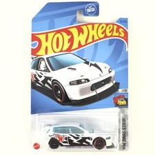 Hot Wheels Honda Civic Custom White 2023 Drag Strip 7/10 Diecast Car 172/250
