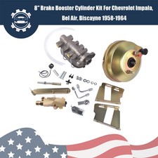8 Zinc Brake Booster 1 Bore Cylinder Disc Drum For Chevy Biscayne 1958-1964