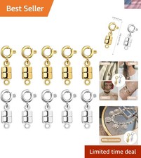 Magnetic Necklace Clasps and Closures 20 PCS Gold and Silver Clasp for Neckla...