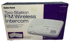 Radio Shack Two Station FM Wireless Intercom Set 43-486 Tested w Box