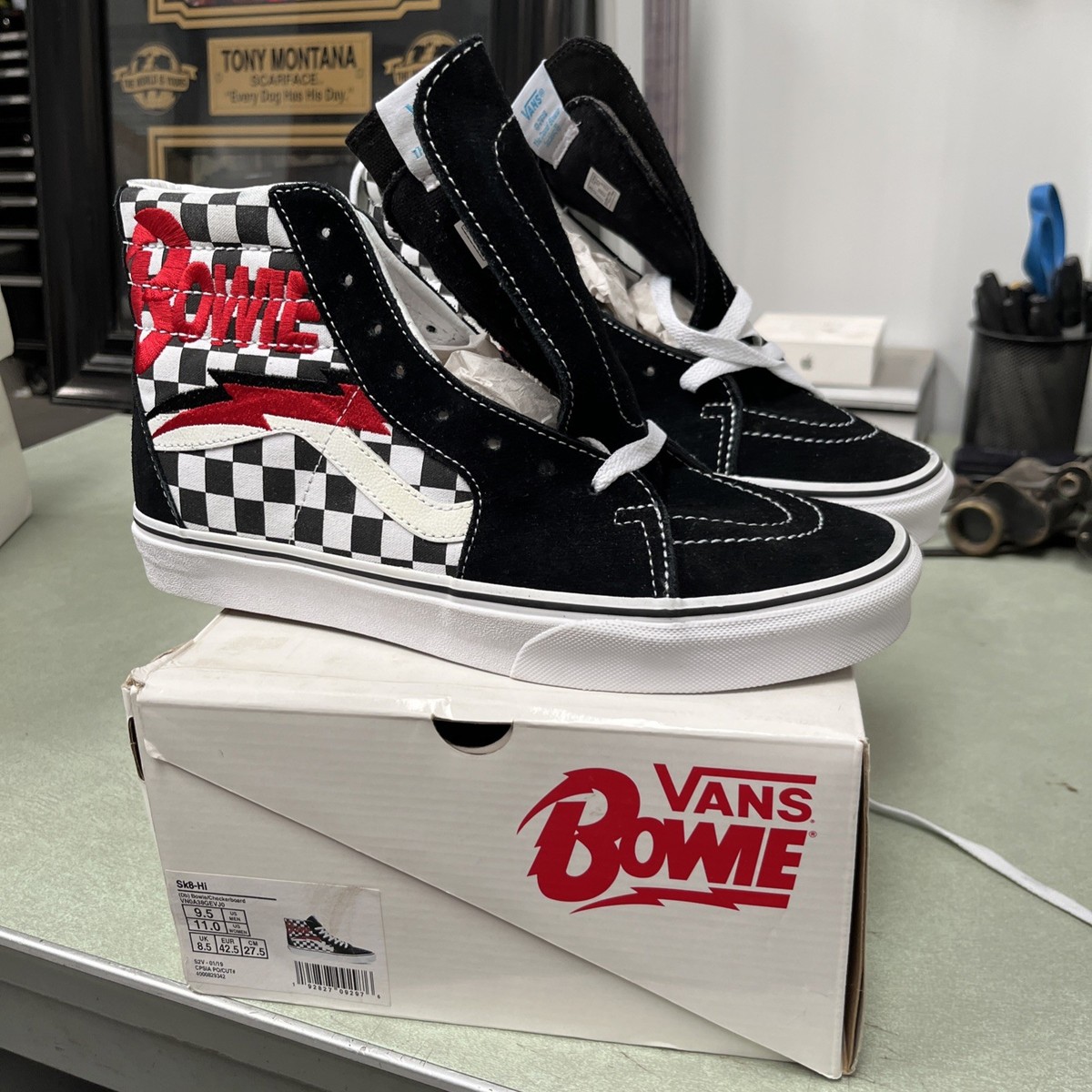 Ziggy Stardust Bowie Van Bowie Sk8 Hi Vans David Bowie Buy Vans