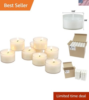 Elegant Bulk 24 Pack Unscented Long Burning Tea Light Candles - 6 to 7 Hour Burn