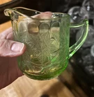 vintage Uranium Anchor Hocking Princess Green Depression Glass