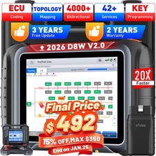 2026 XTOOL D8W Auto Full Diagnostic Tool Bi-D...