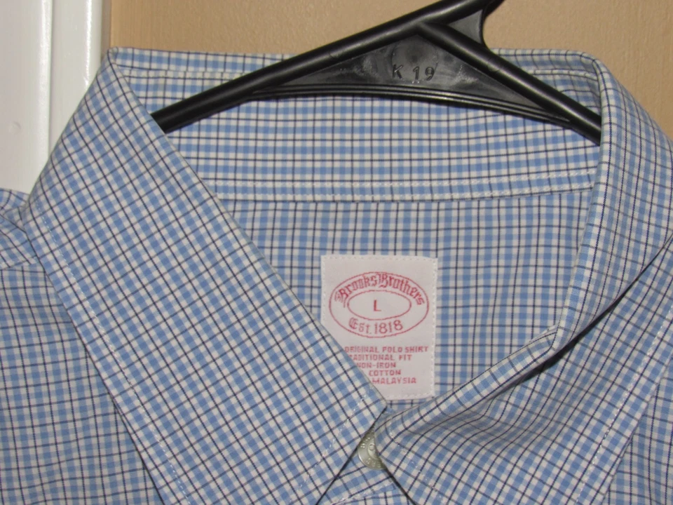BROOKS BROTHERS Men's Large Lot Of {8} Button Front Shirts CRISP Non Iron L/S - Image 4 of 4