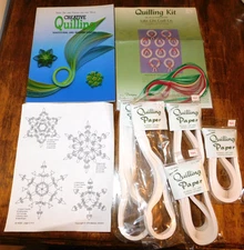 Lake City Crafts Kit Wreaths Book New White Quilling Paper Strips  1/2" to 5/8"